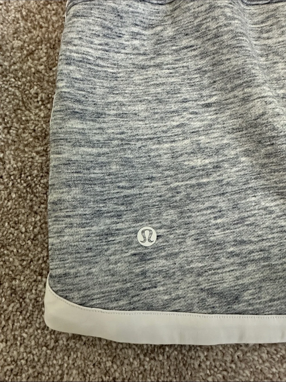lululemon athletica Gray Heather Athletic Shorts with White Trim